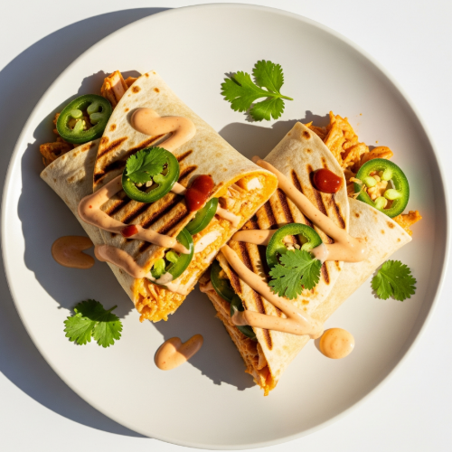 Chicken, Chips & Curry Sauce Wrap 