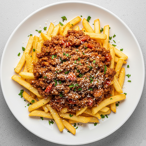 Chips & Bolognese 