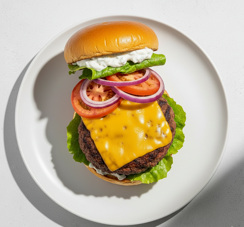 Half Pounder Burger With Cheese 